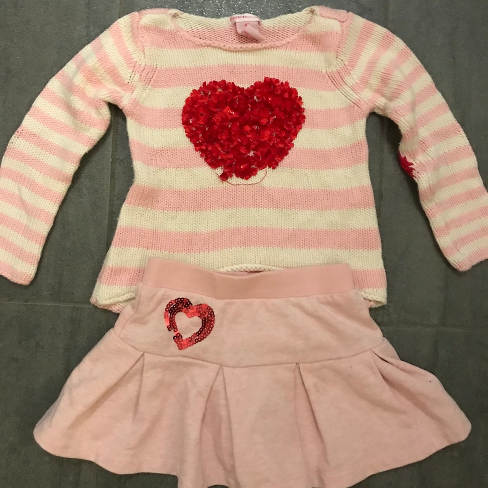 Design History Girls Shirt and Skirt Outfit